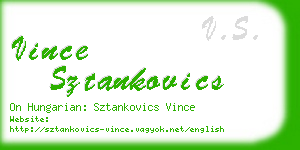 vince sztankovics business card